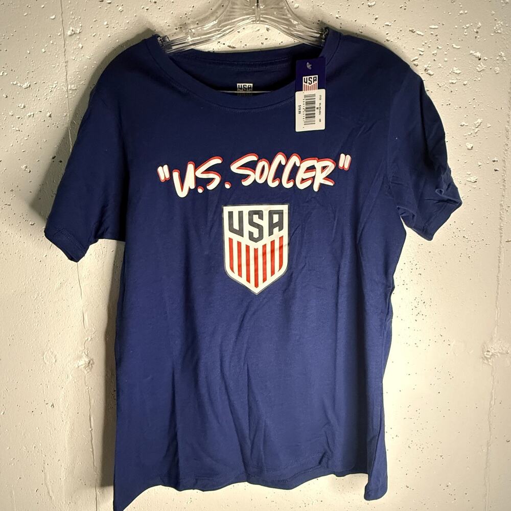 2026 Official FIFA World Cup Soccer USA Shirt Blue T-Shirt Women's MEDIUM NWT